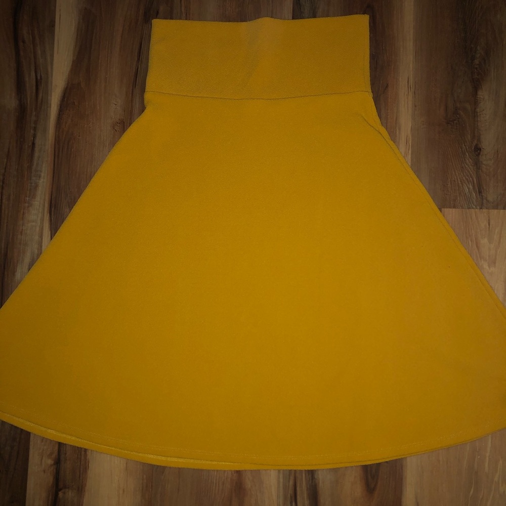 Lularoe Azure skirt solid mustard